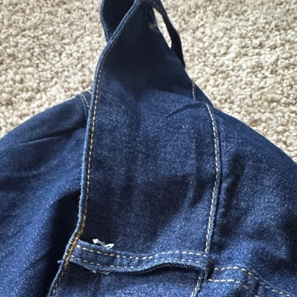 SHEIN Navy A-Line Button Skirt - Picture 4 of 4